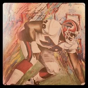 Autographed Bruce Smith Canvas